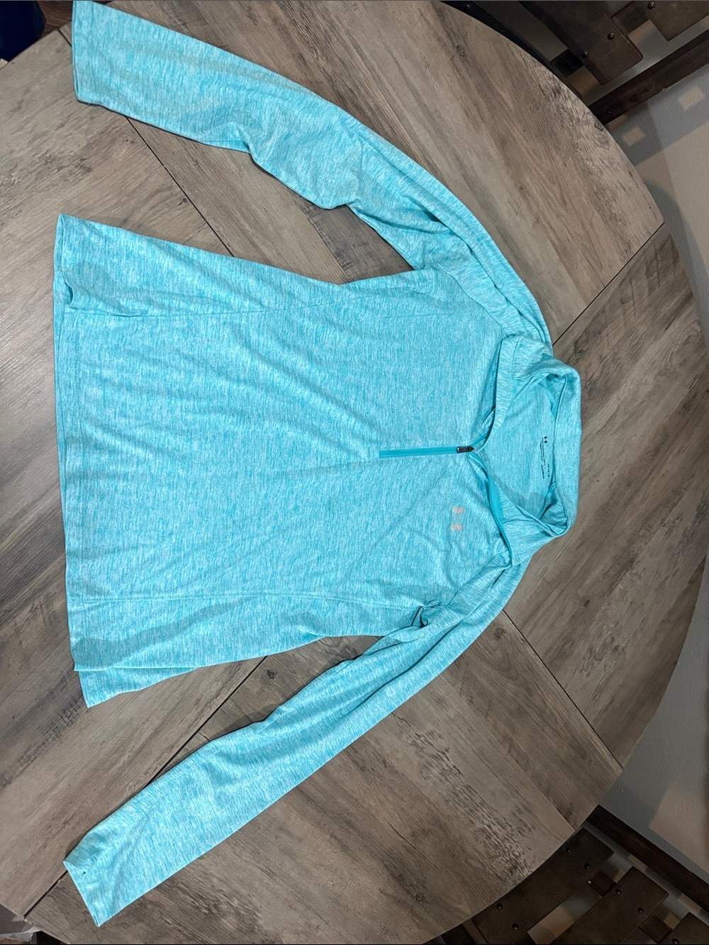 Under Armour Women's Long Sleeve Quarter-Zip Hoodie in Aqua Blue